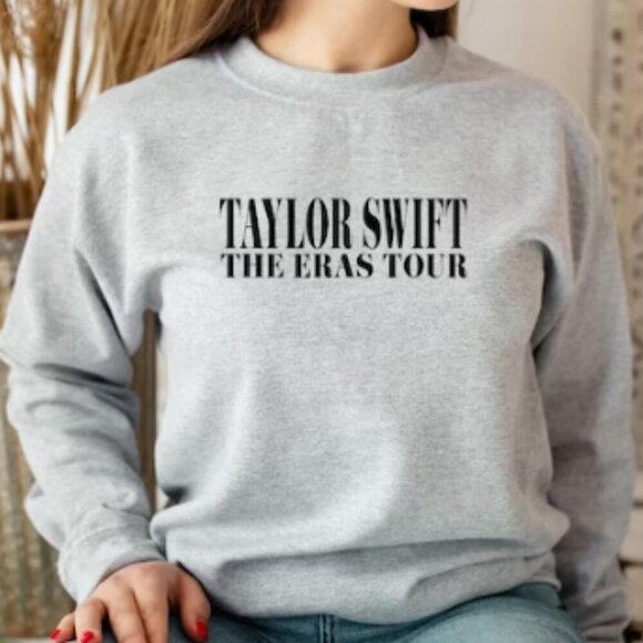 Taylor Swift The Eras Tour NEW gray crewneck sweatshirt - Picture 1 of 1